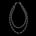 Chrome Crossed Belt Chain