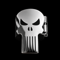 Punisher Belt Buckle with Black Belt