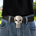 Punisher Belt Buckle with Black Belt