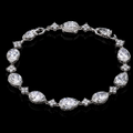 Iced Pear Cut Bracelet