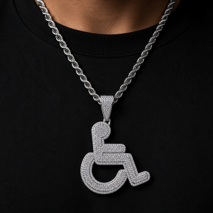 Ice Wheel Chair Pendant