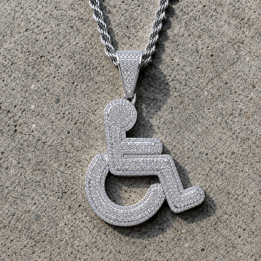 Ice Wheel Chair Pendant