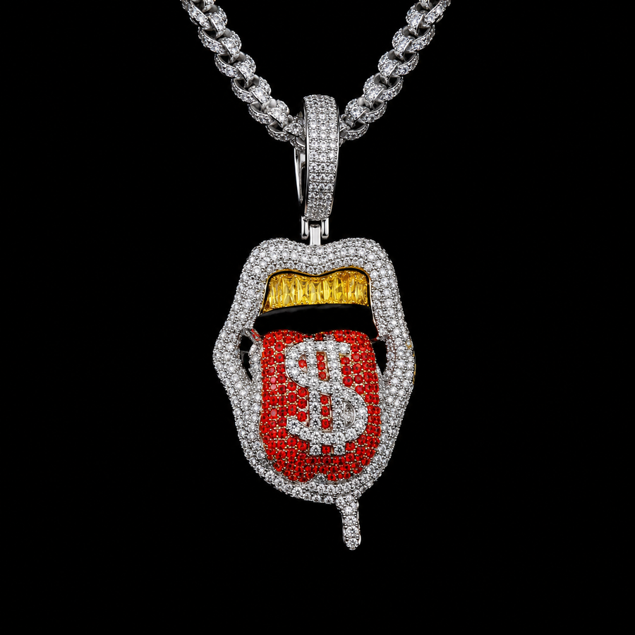 Iced Out Mouth Pendent