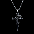 Cross Rose Pendant
