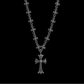 Chrome Crossed Necklace