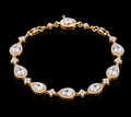Iced Pear Cut Bracelet