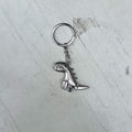 Silver Dinosour Keychain