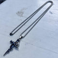 Cross Rose Pendant