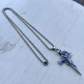 Cross Rose Pendant