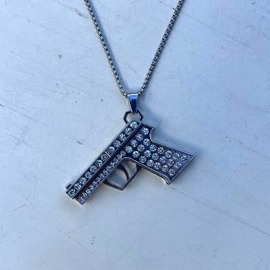 Gun Pendant Necklace