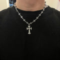 Chrome Crossed Necklace